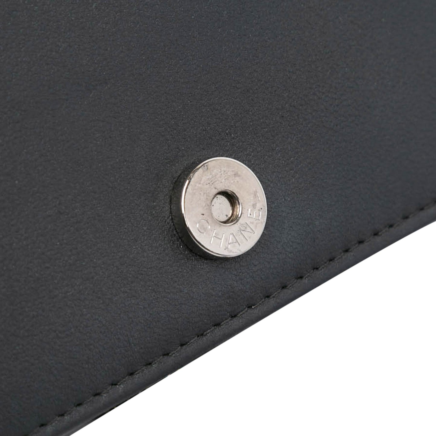 Chanel CC Studded Lambskin Camellia Wallet On Chain