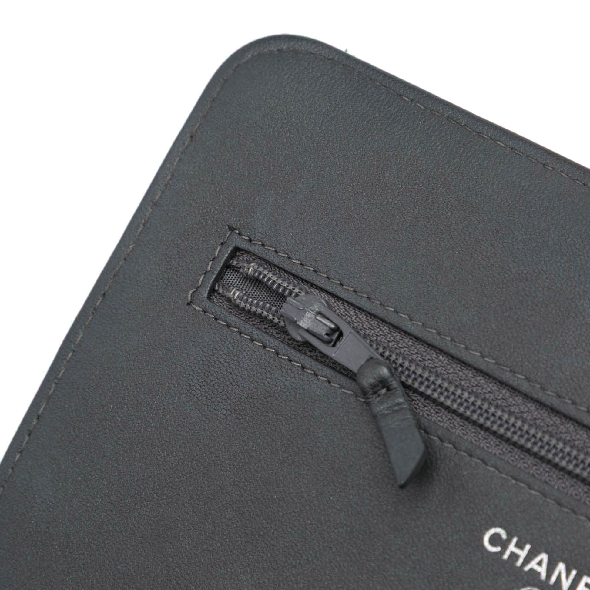 Chanel CC Studded Lambskin Camellia Wallet On Chain