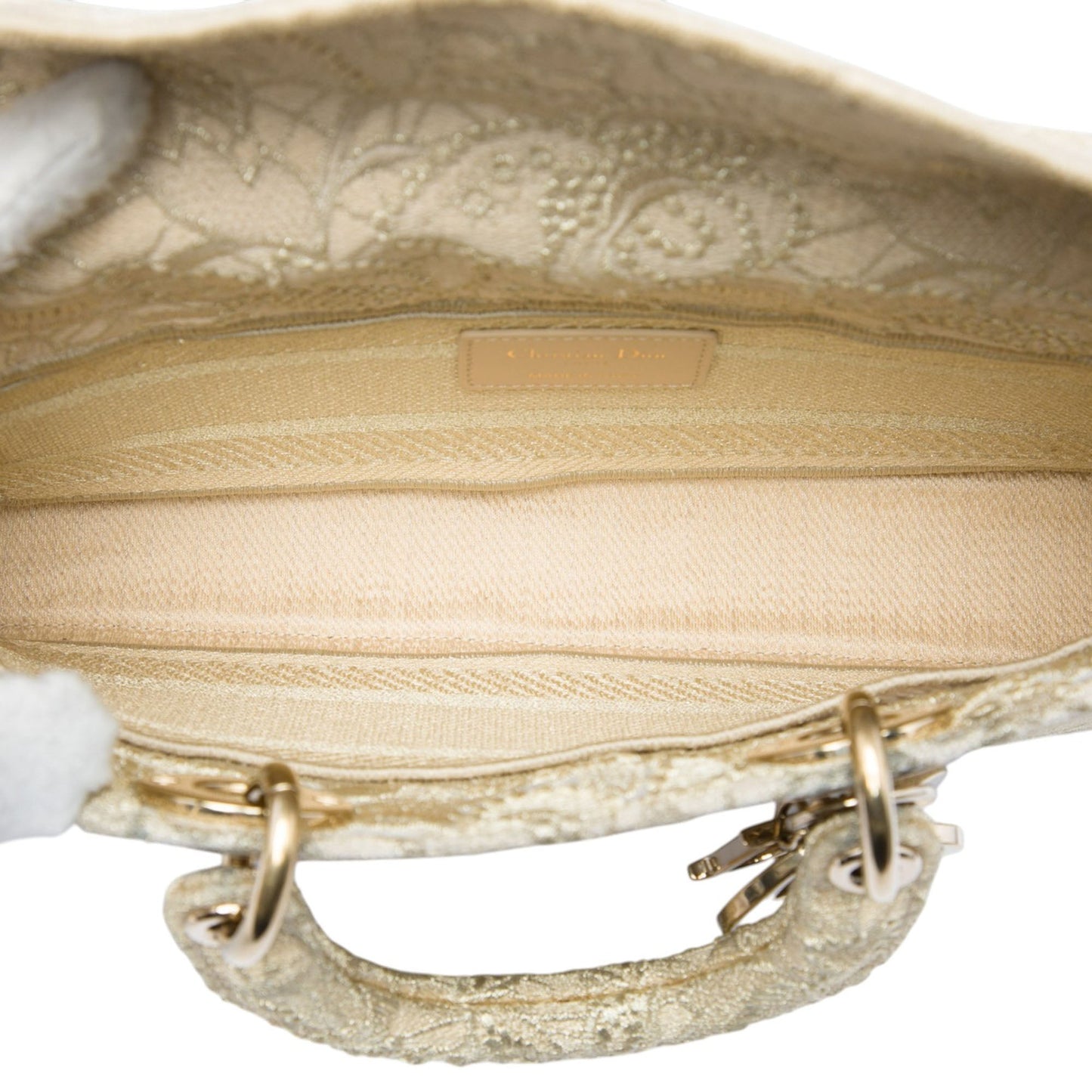 Dior Medium Embroidered Lace 3D Macrame Lady D Joy