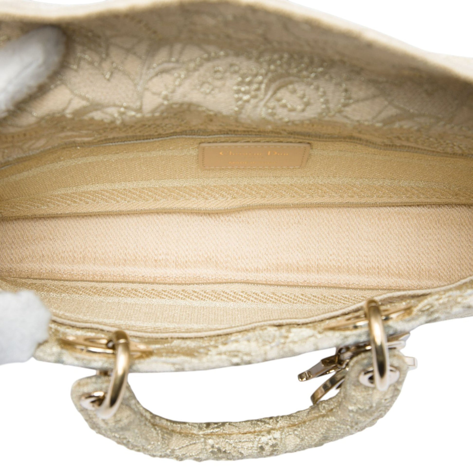 Dior Medium Embroidered Lace 3D Macrame Lady D Joy