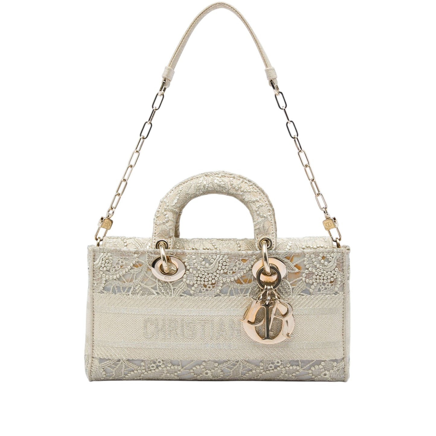 Dior Medium Embroidered Lace 3D Macrame Lady D Joy
