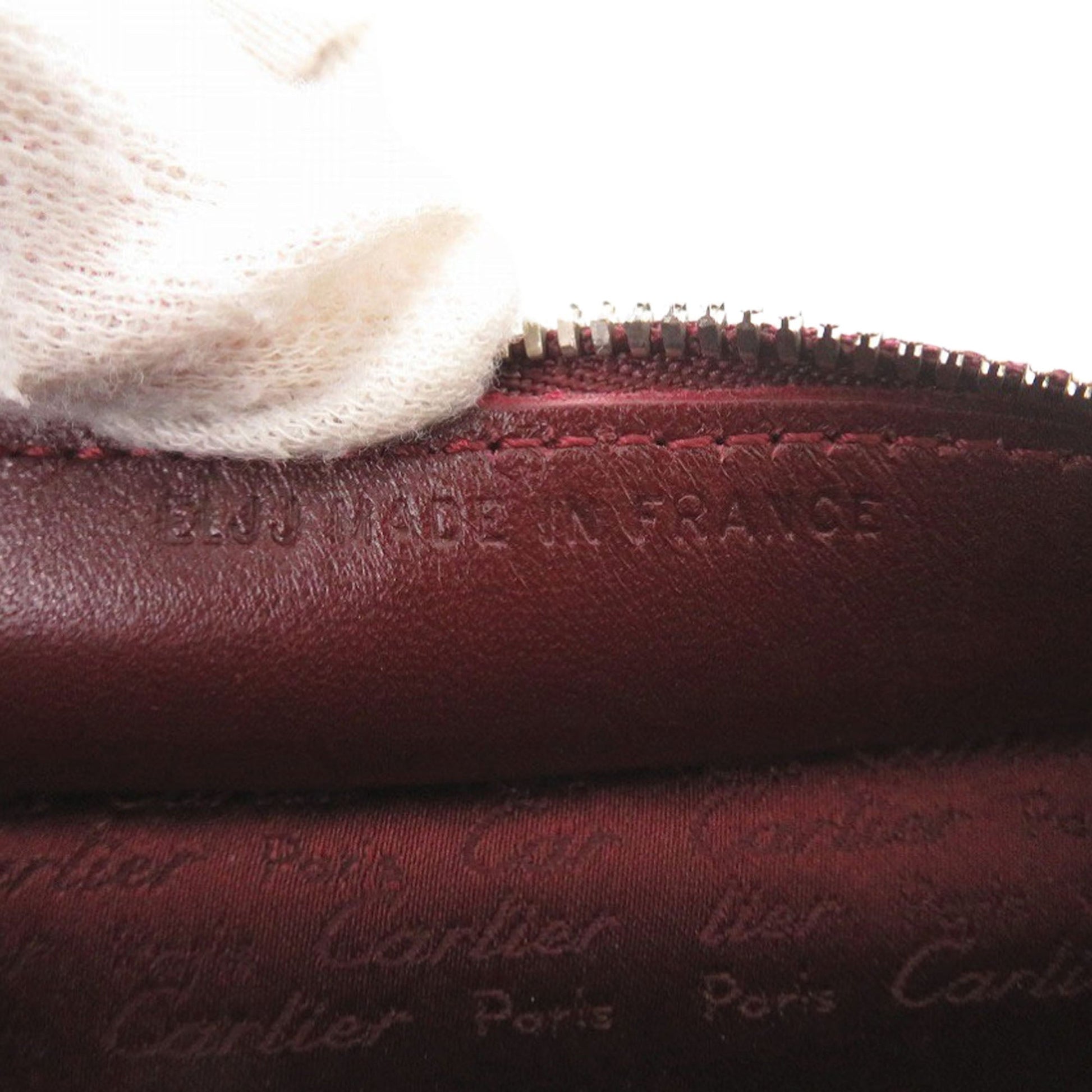 Cartier Leather Cabochon Handbag