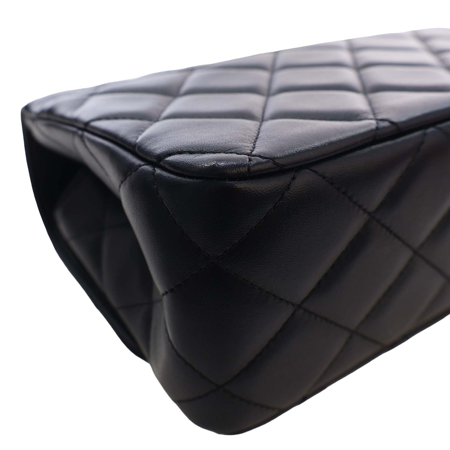 Chanel CC Quilted Lambskin Metal Twist Top Handle Flap
