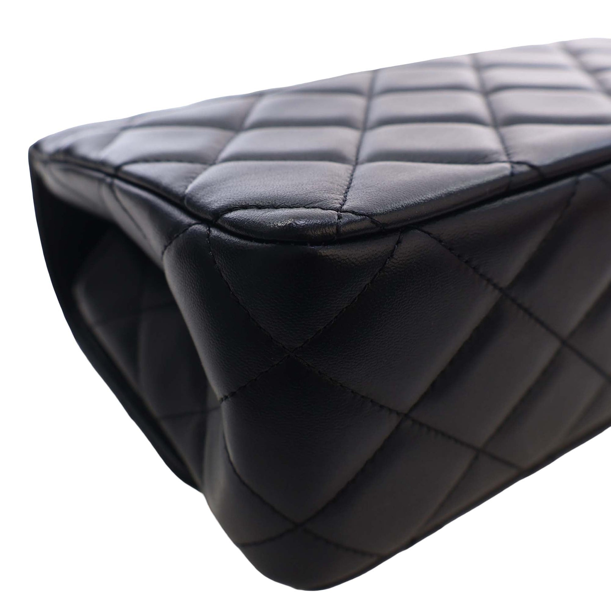 Chanel CC Quilted Lambskin Metal Twist Top Handle Flap