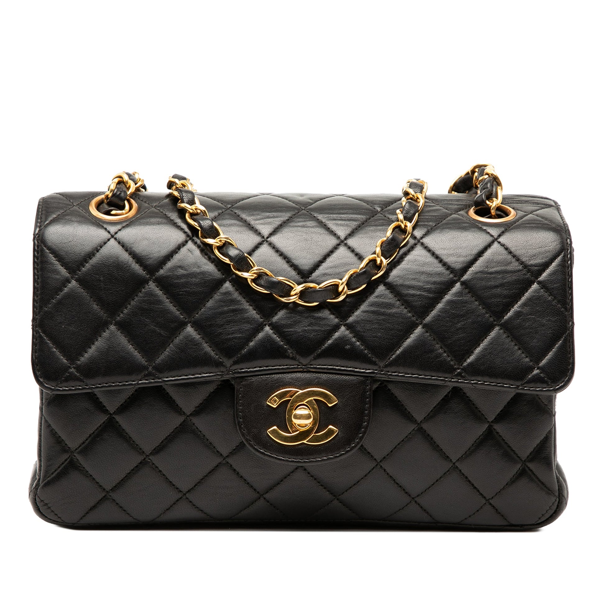 Small Quilted Lambskin Double Sided Flap