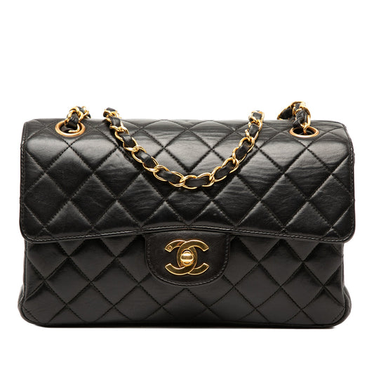 Small Quilted Lambskin Double Sided Flap