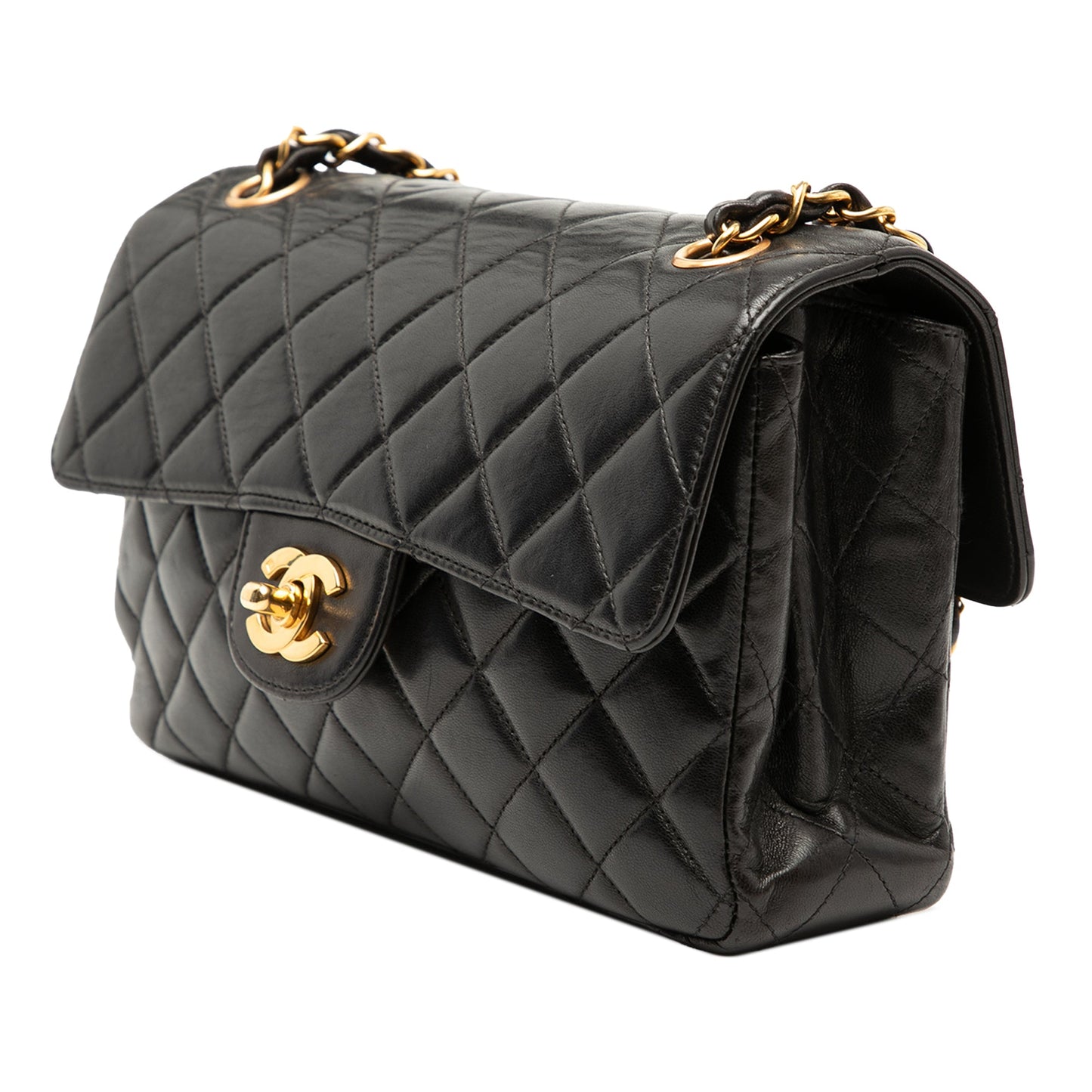 Small Quilted Lambskin Double Sided Flap