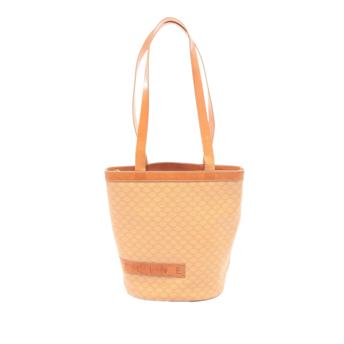 Celine Macadam Coated Canvas Tote — Beige