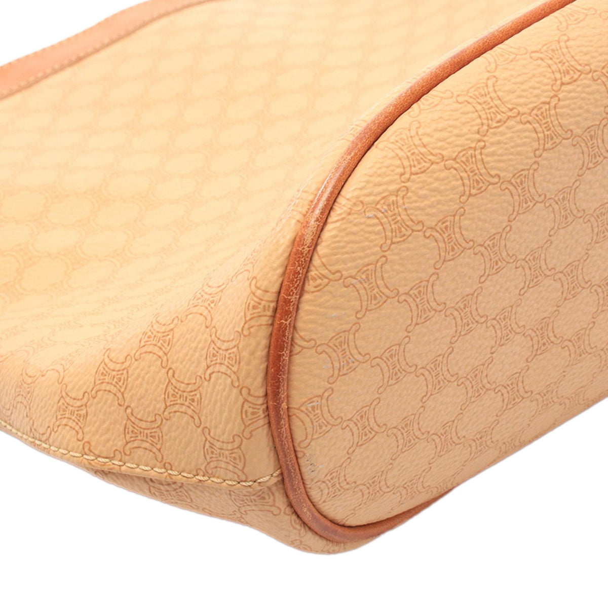 Celine Macadam Coated Canvas Tote — Beige