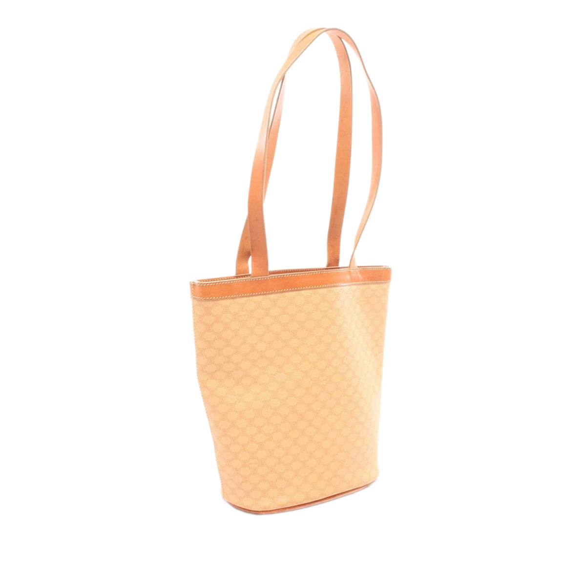 Celine Macadam Coated Canvas Tote — Beige