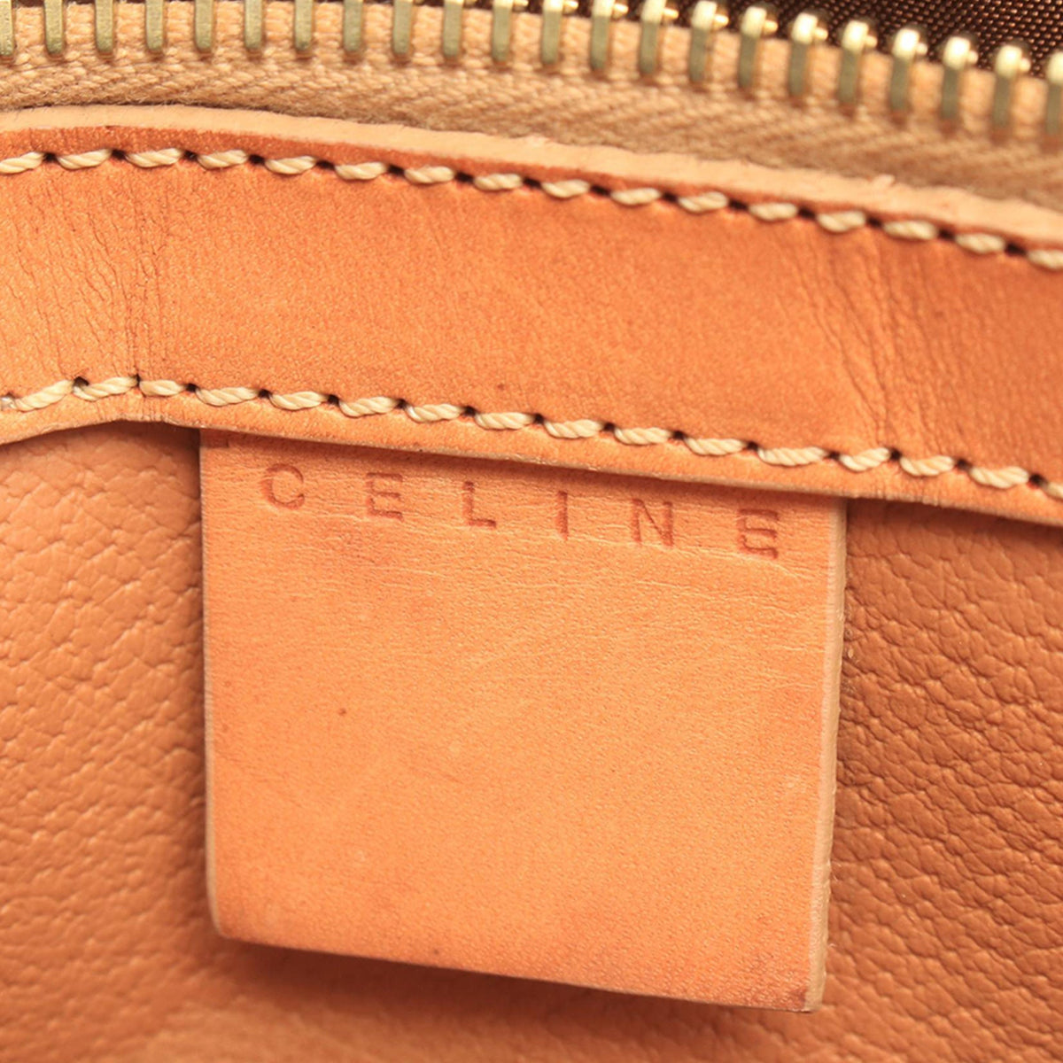 Celine Macadam Coated Canvas Tote — Beige
