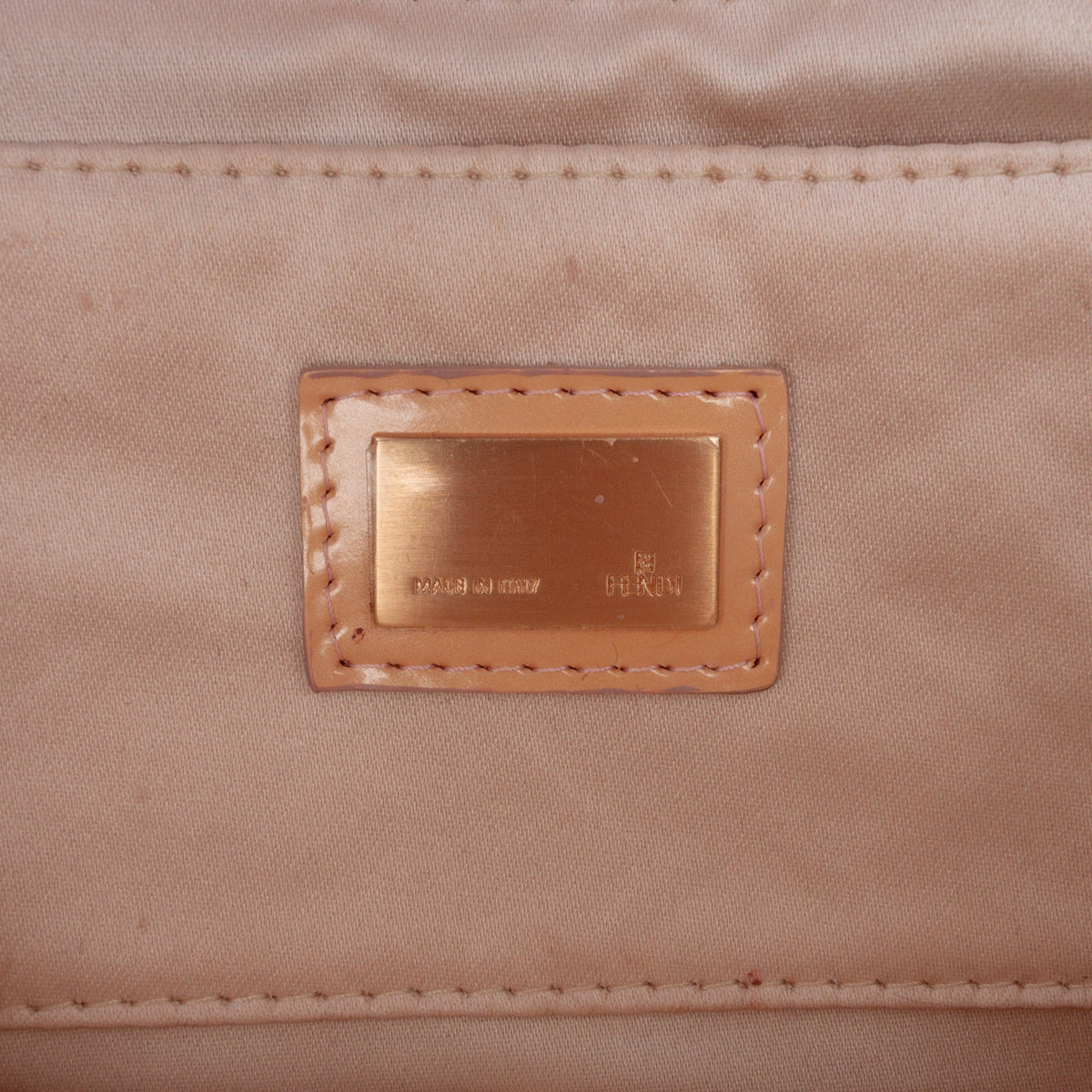 Fendi Leather Compilation Shoulder Bag — Beige