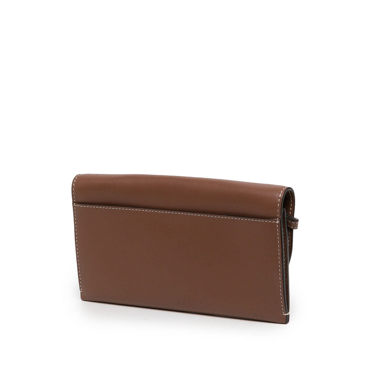 Burberry Leather Grace Wallet On Strap — Brown