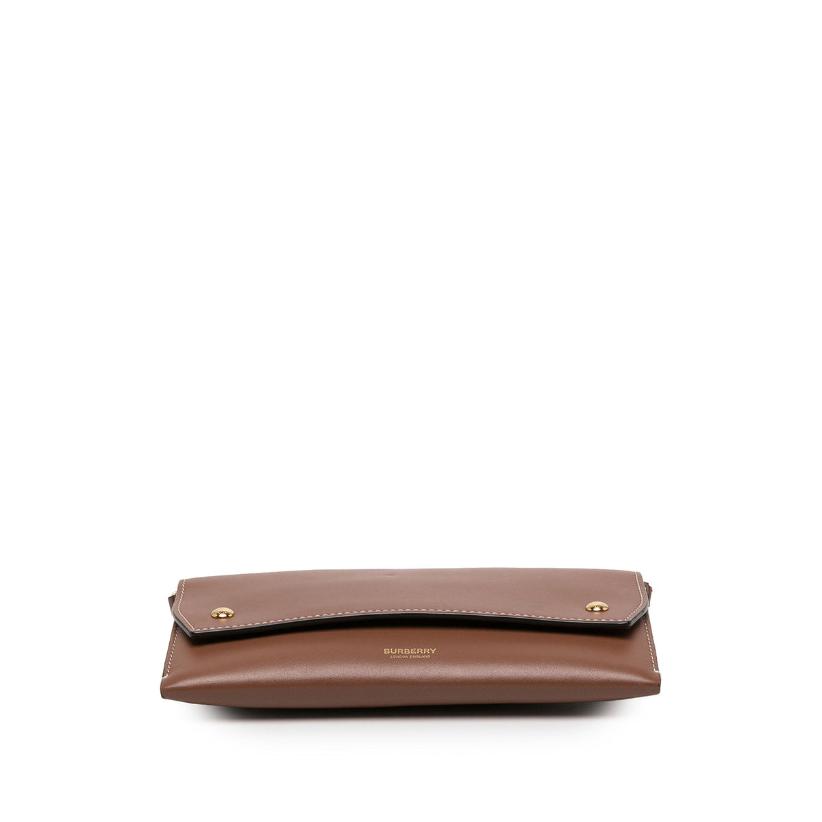 Burberry Leather Grace Wallet On Strap — Brown