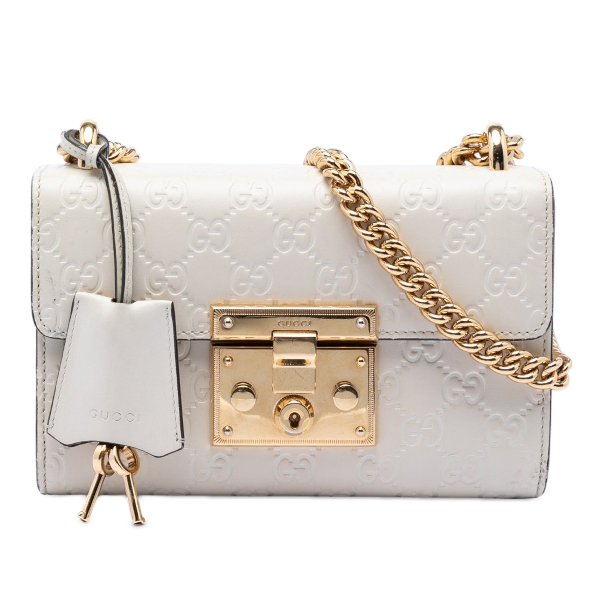 Gucci Small Guccissima Padlock Crossbody
