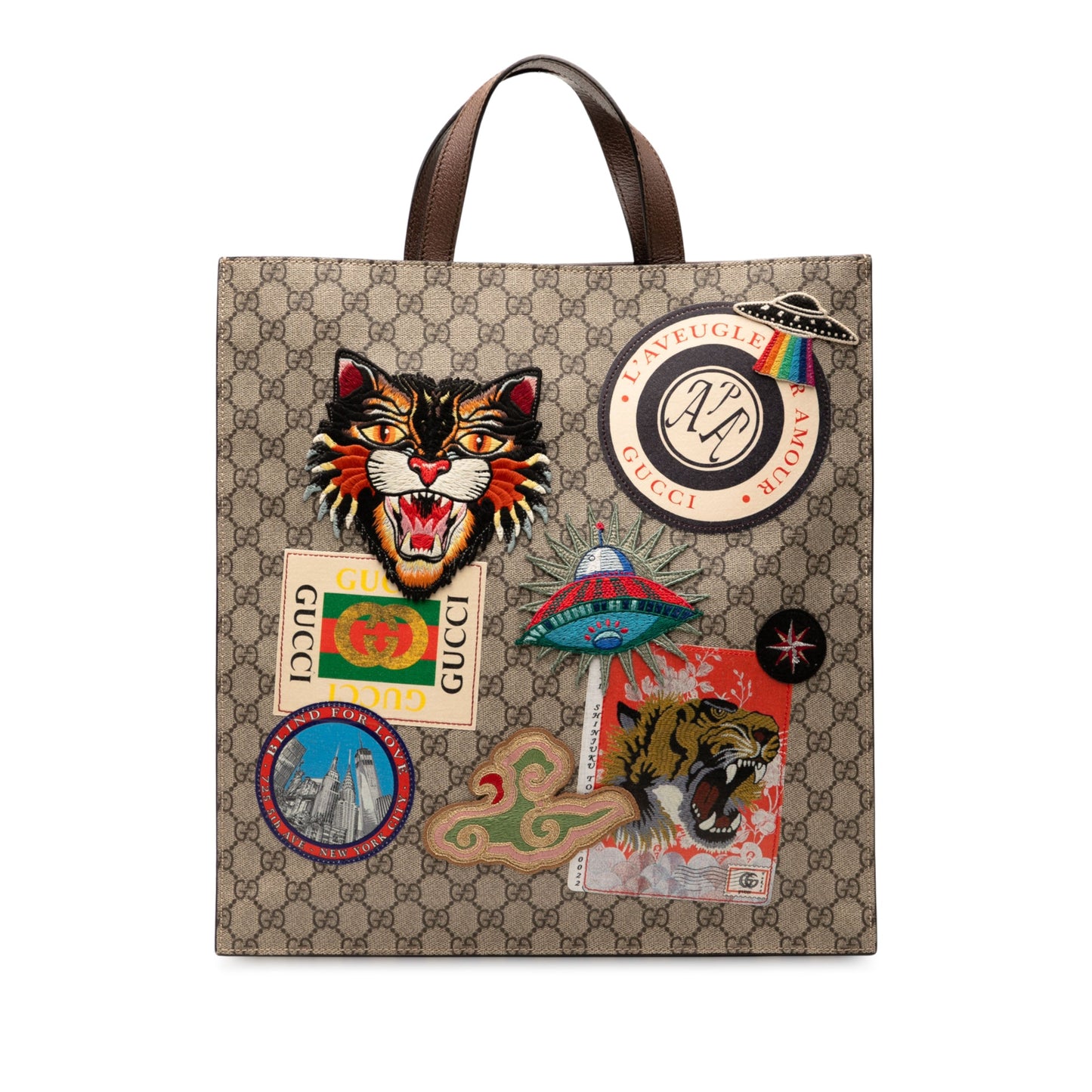 Gucci GG Supreme Night Courrier Vertical Satchel