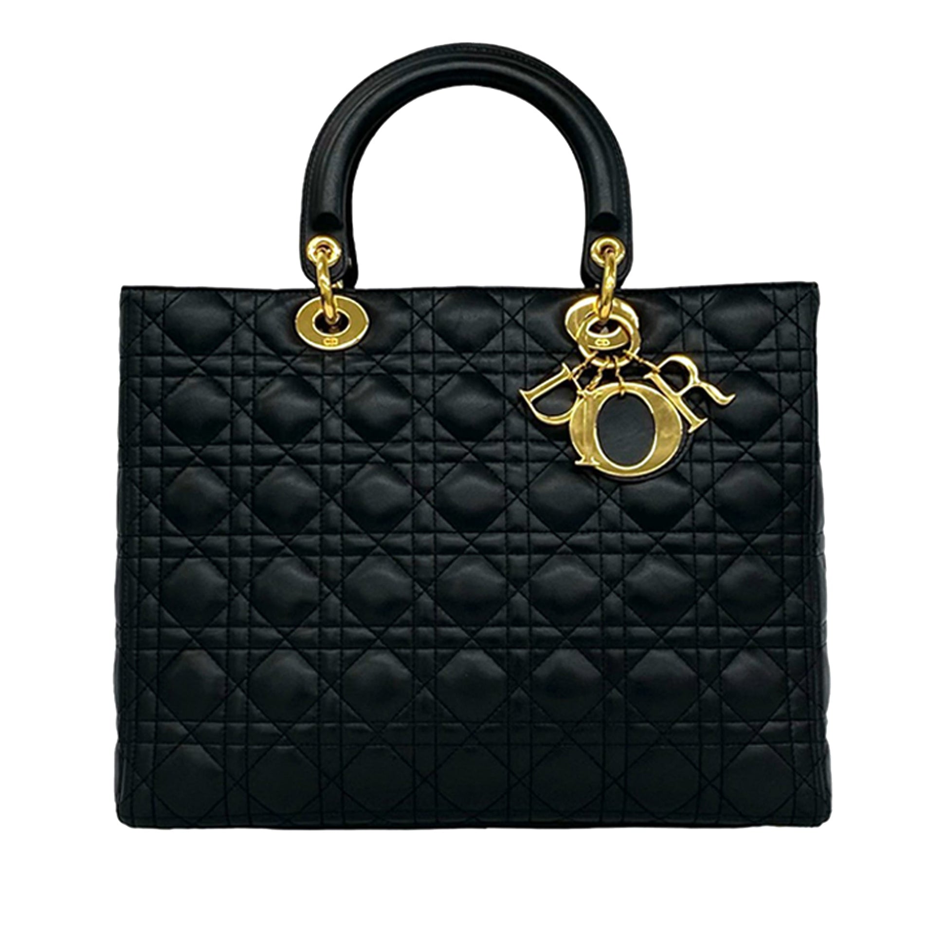 Dior Large Lambskin Cannage Lady Dior