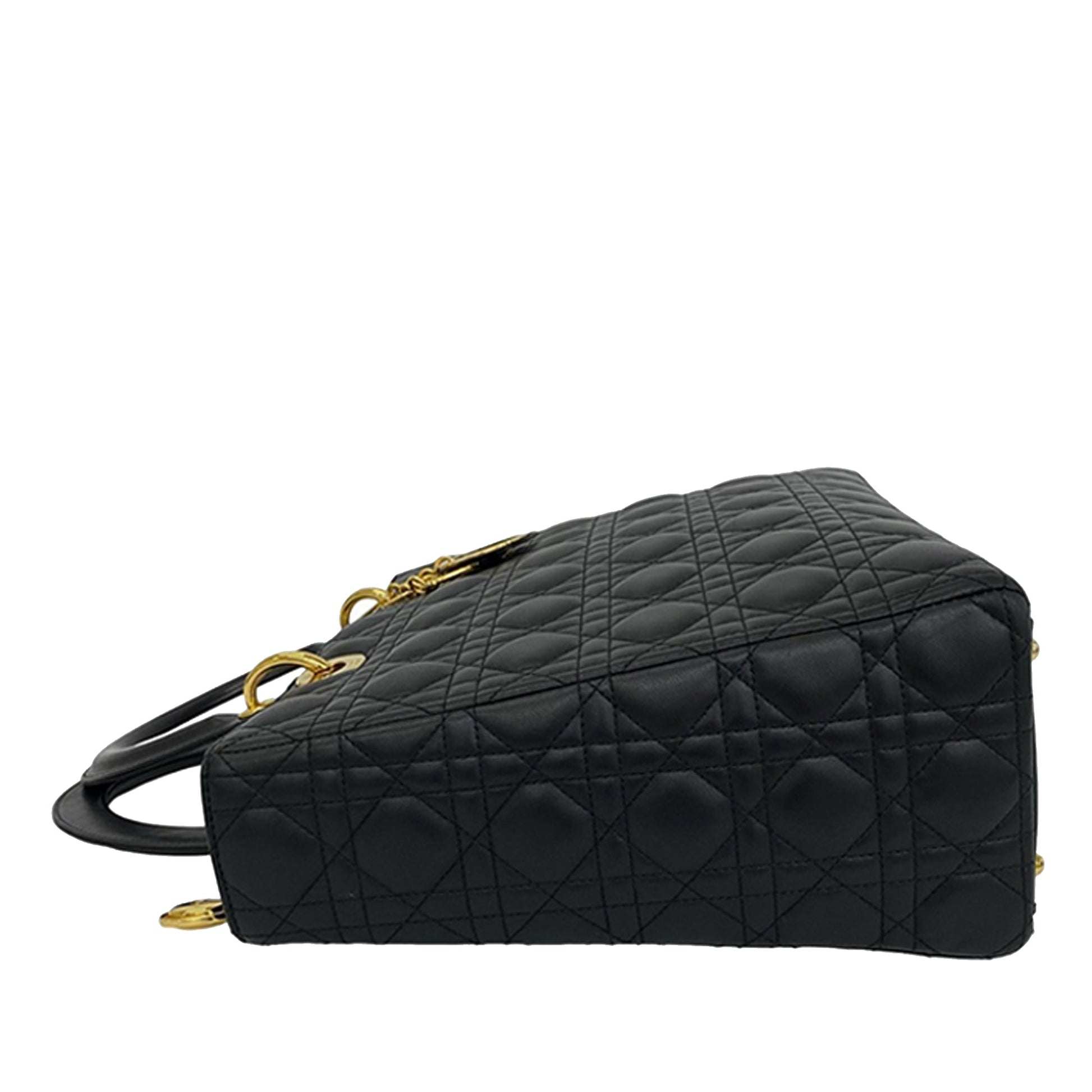 Dior Large Lambskin Cannage Lady Dior