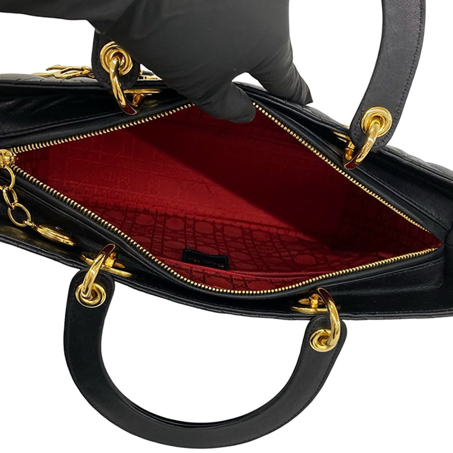 Dior Large Lambskin Cannage Lady Dior