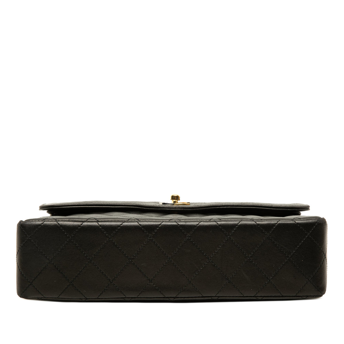 Chanel Limited Edition Paris Medium CC Quilted Lambskin Double Flap — Black