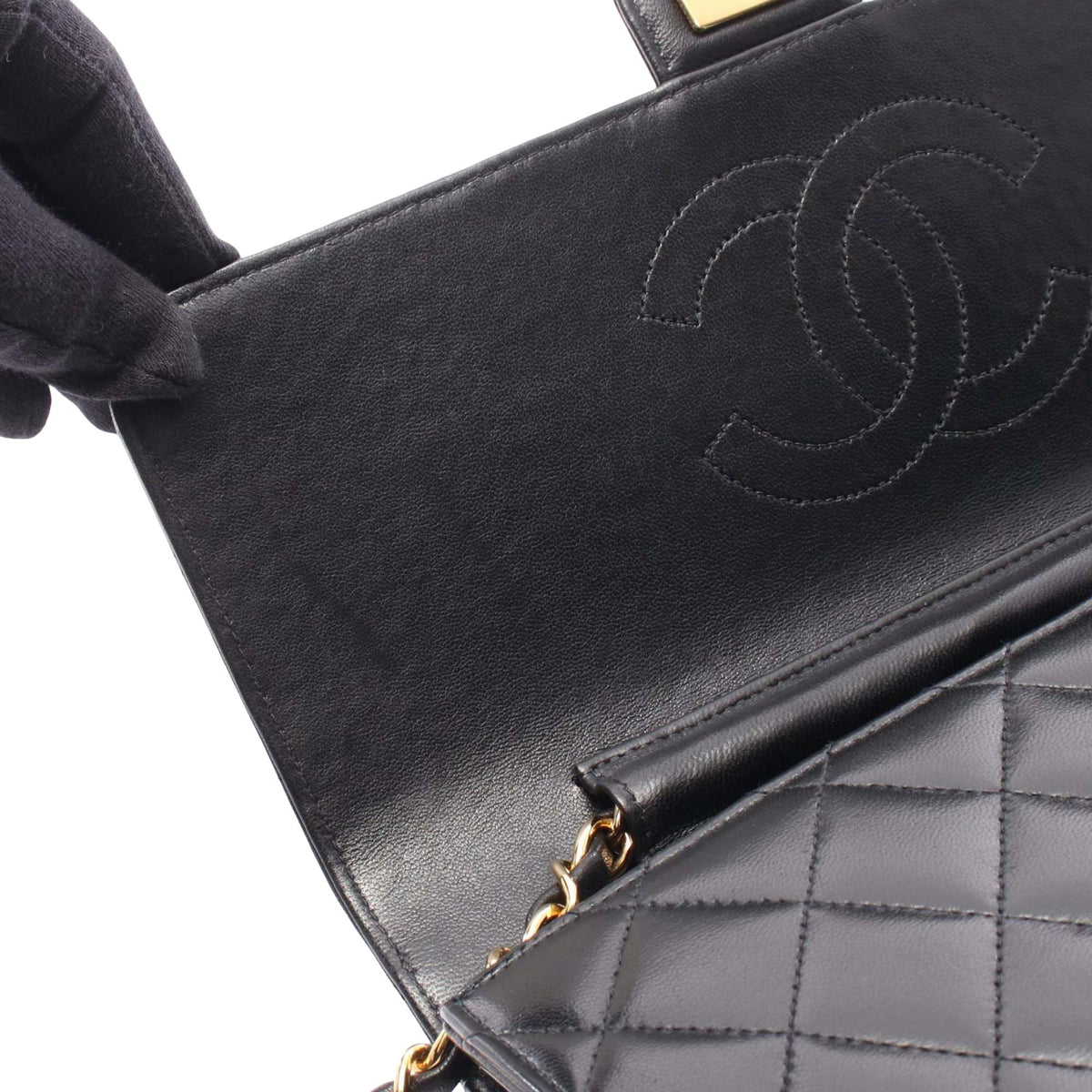 Chanel CC Quilted Lambskin Single Flap