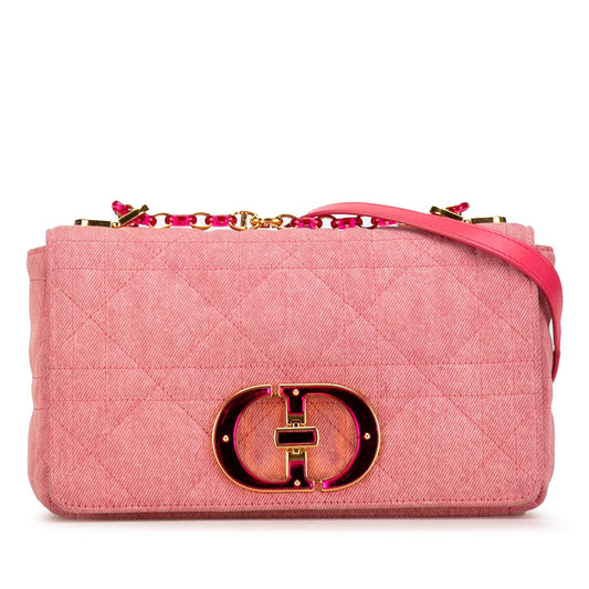 Dior Medium Denim Macrocannage Caro Bag