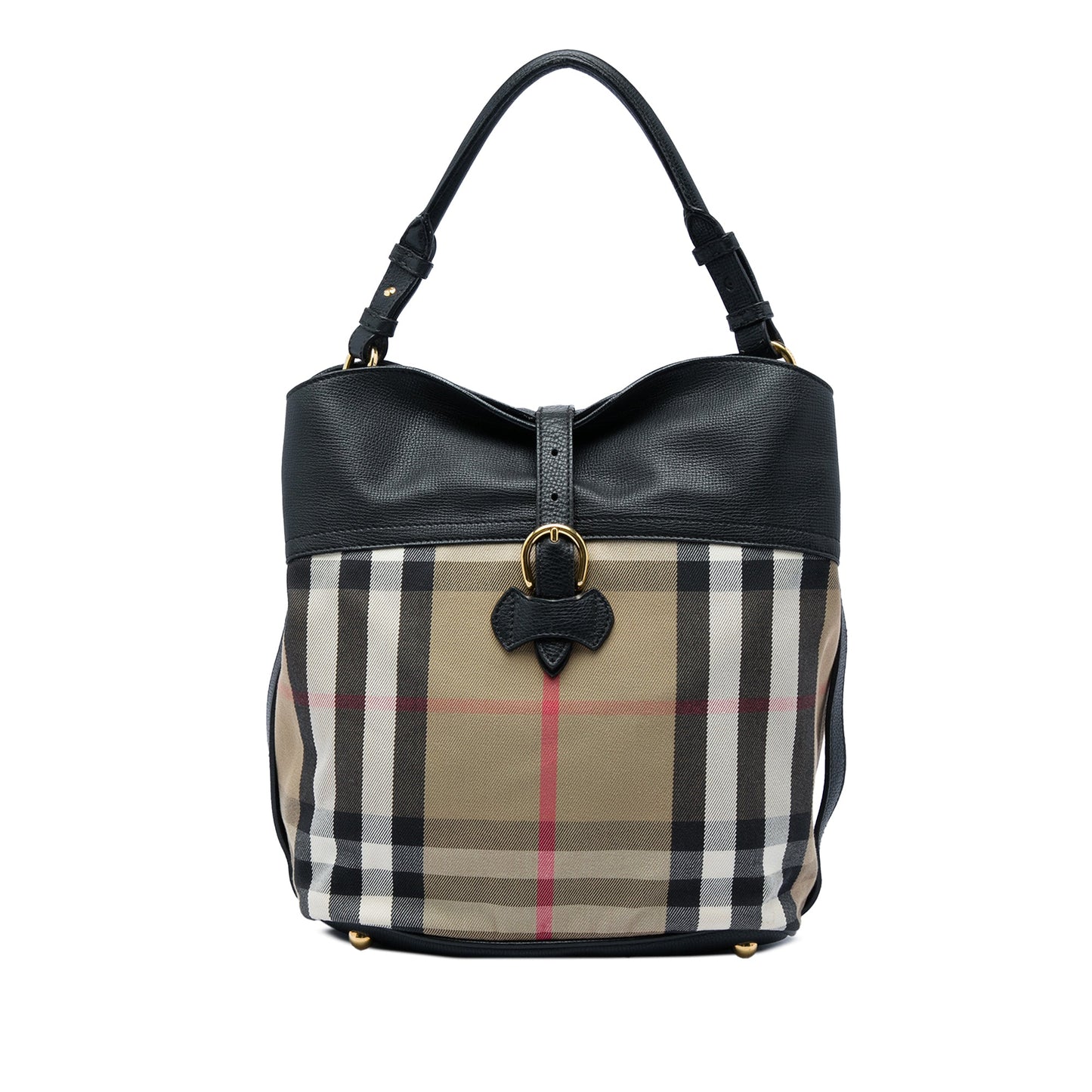 Burberry Medium Mega Check Canvas and Leather Sycamore Hobo