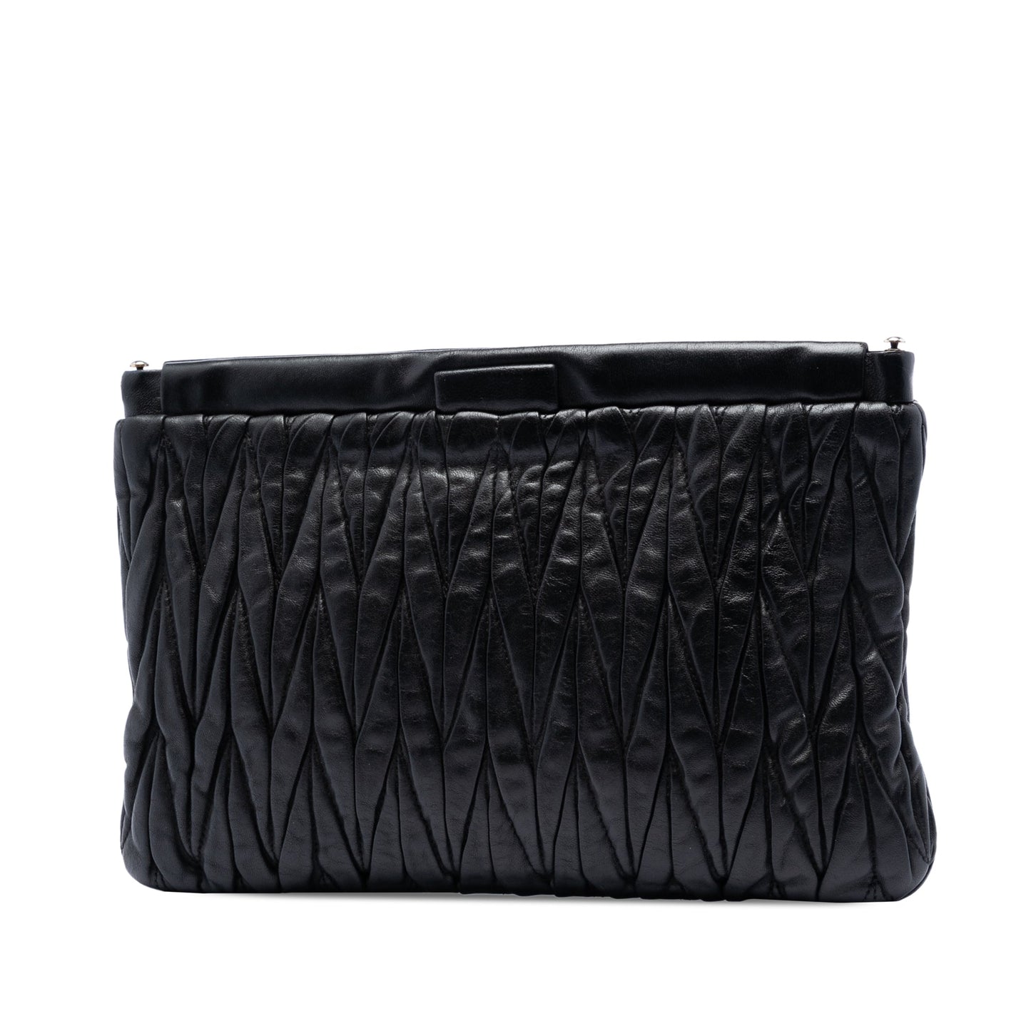 Miu Miu Matelasse Nappa Frame Clutch
