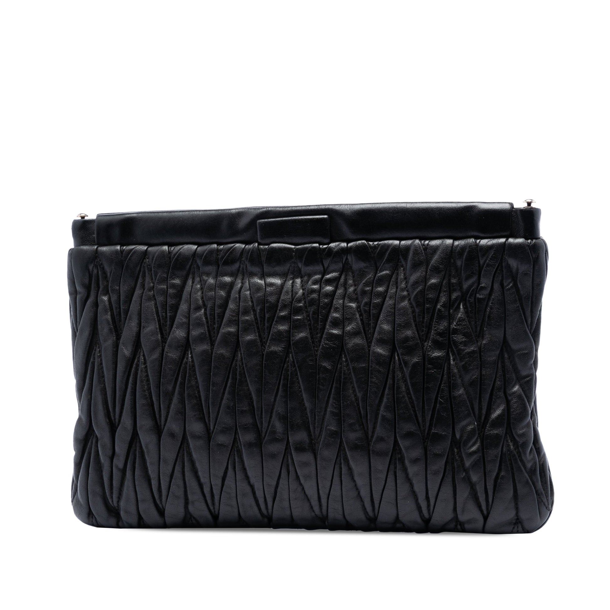 Miu Miu Matelasse Nappa Frame Clutch