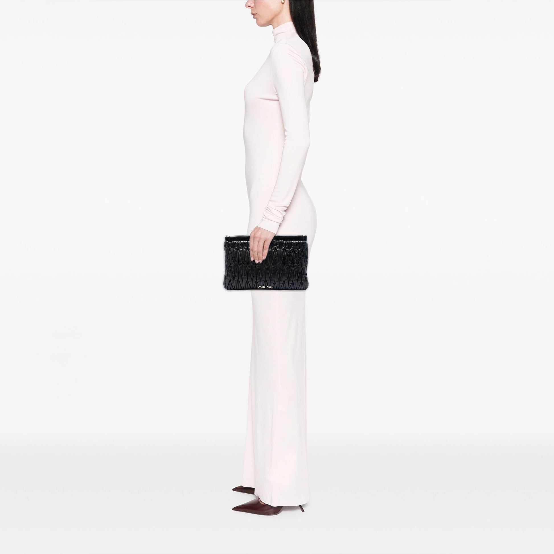 Miu Miu Matelasse Nappa Frame Clutch