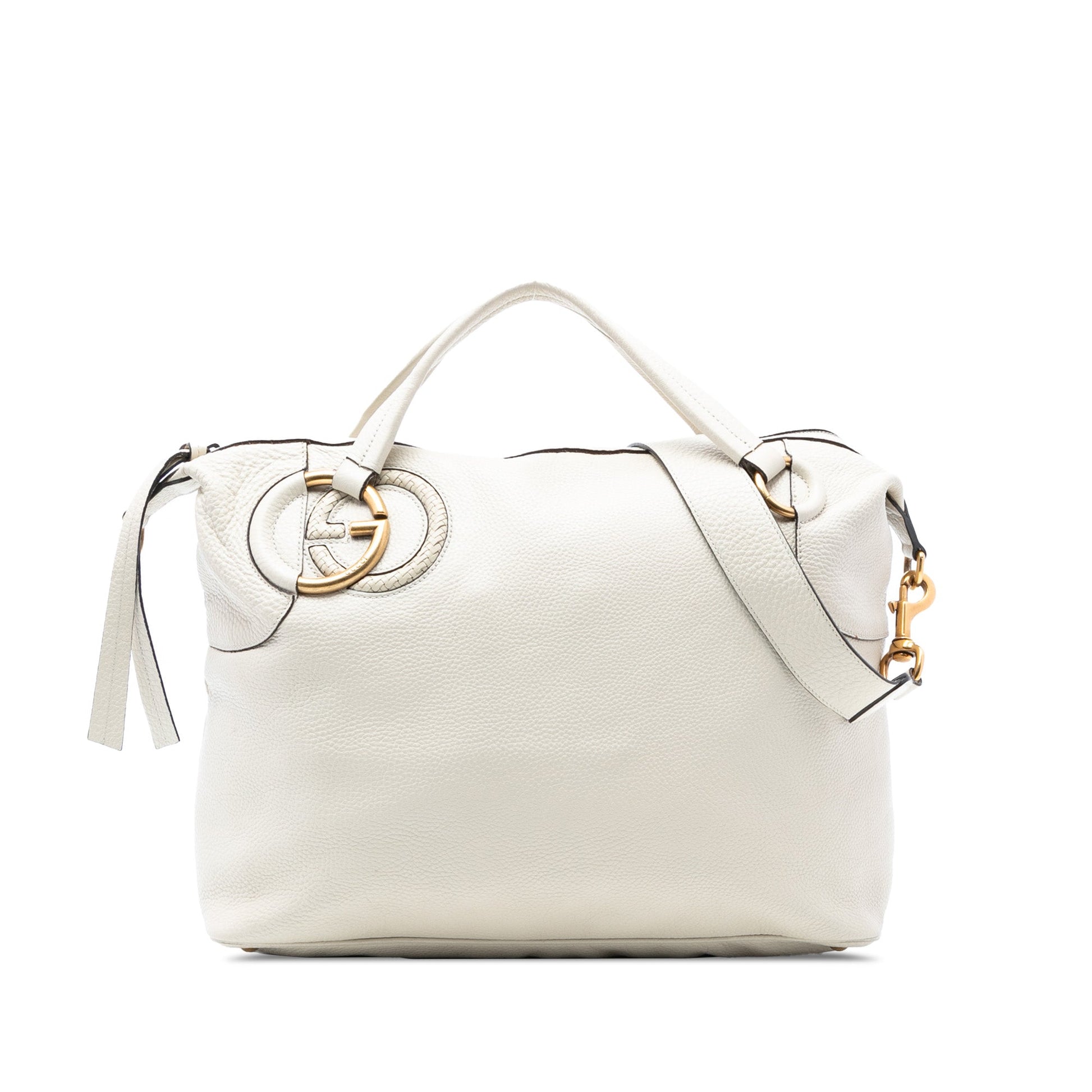 Gucci Leather Twill Satchel