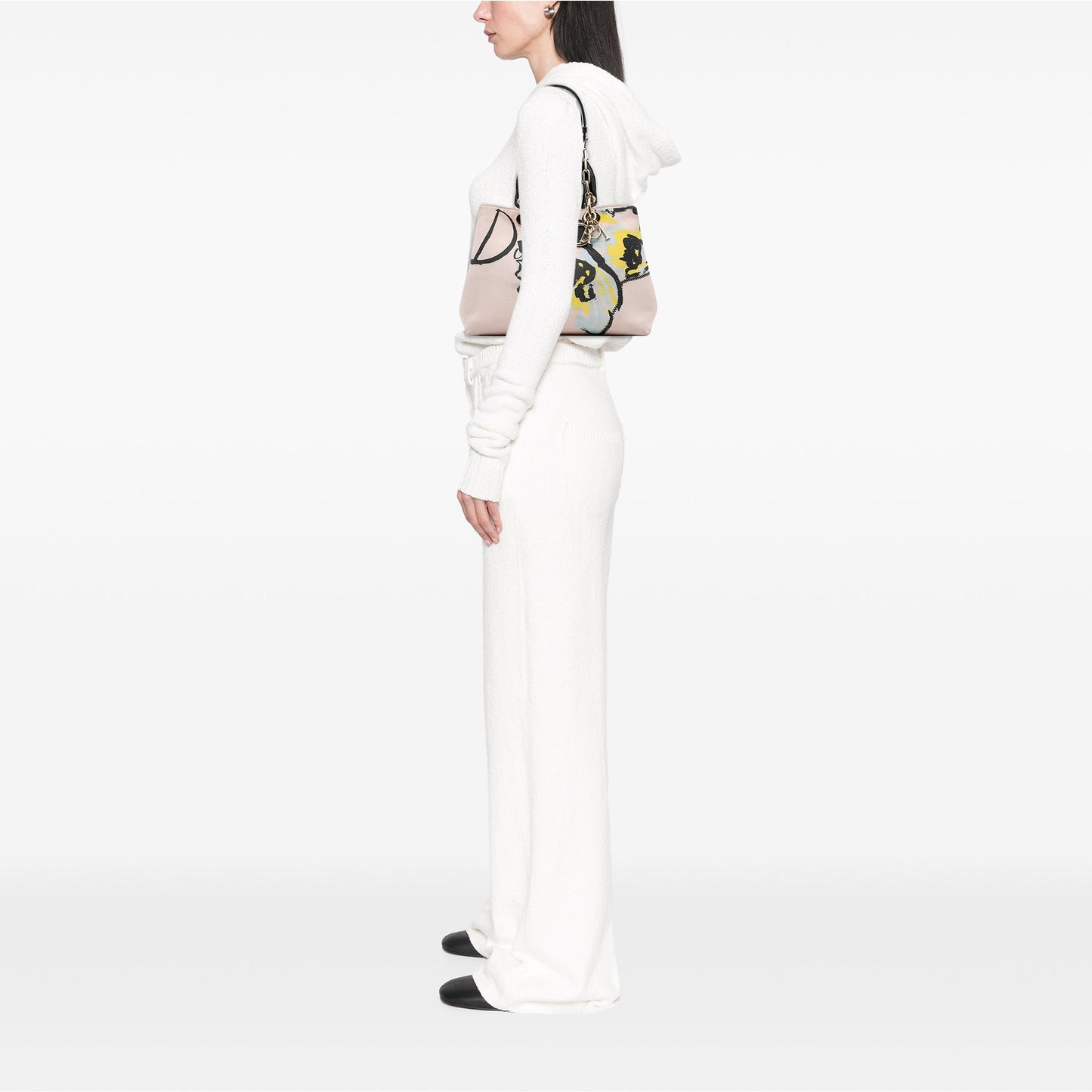Dior Limited Edition Medium Canvas Floral Printed Diorissimo Satchel