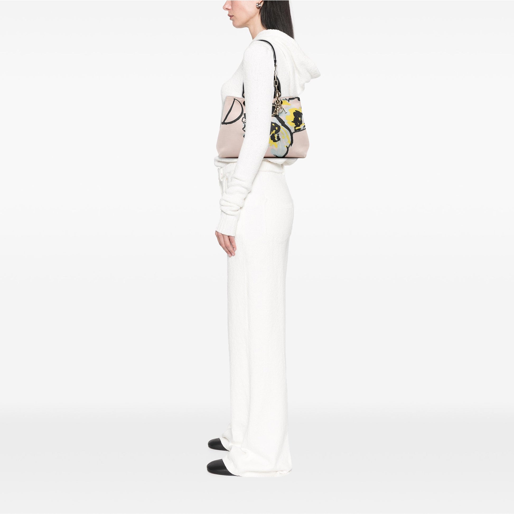 Dior Limited Edition Medium Canvas Floral Printed Diorissimo Satchel
