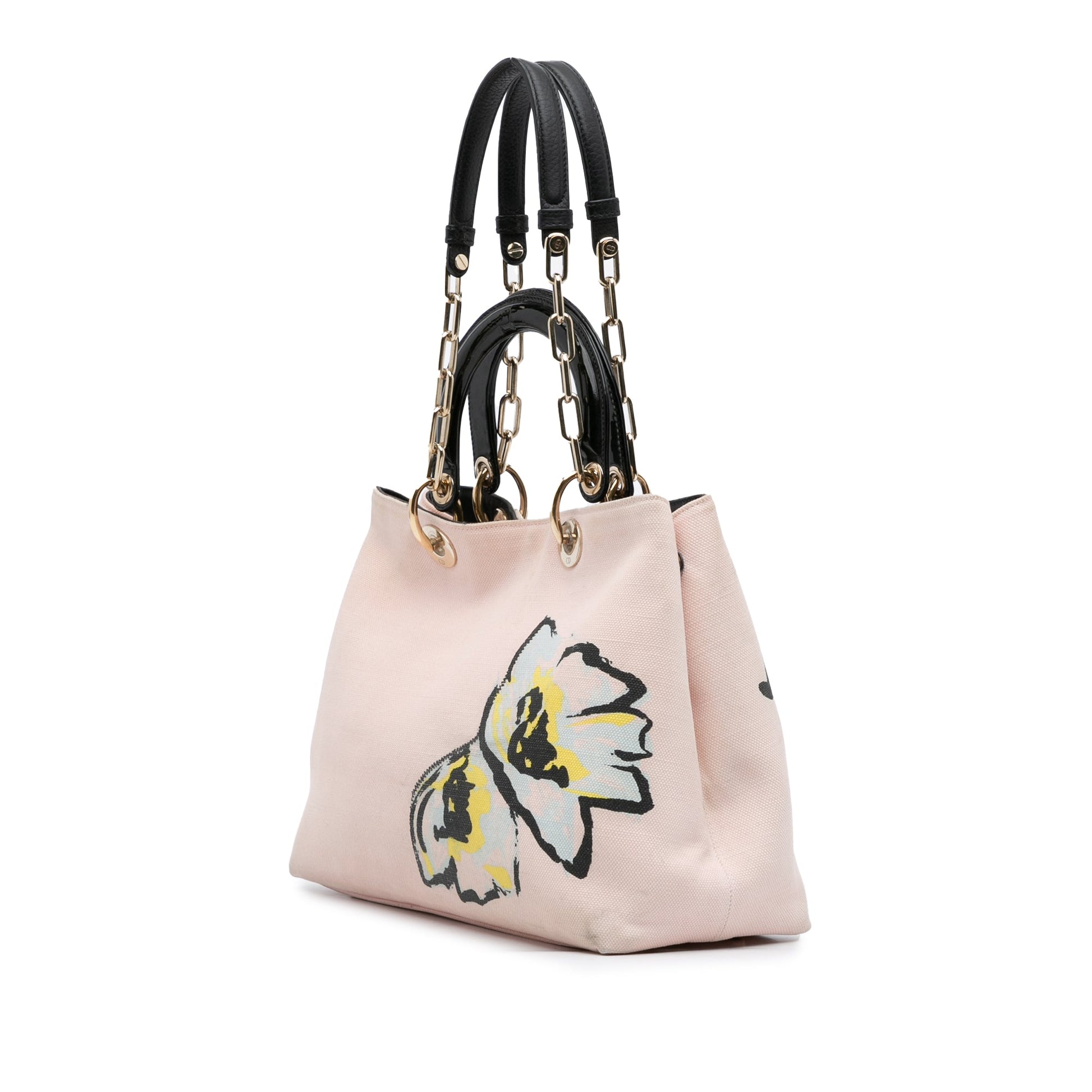 Dior Limited Edition Medium Canvas Floral Printed Diorissimo Satchel