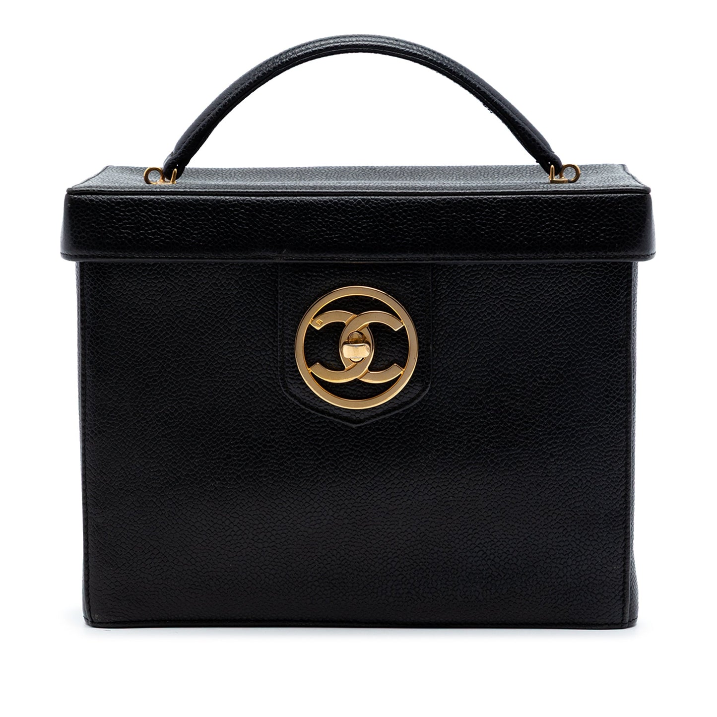 Chanel CC Caviar Turnlock Vanity Bag