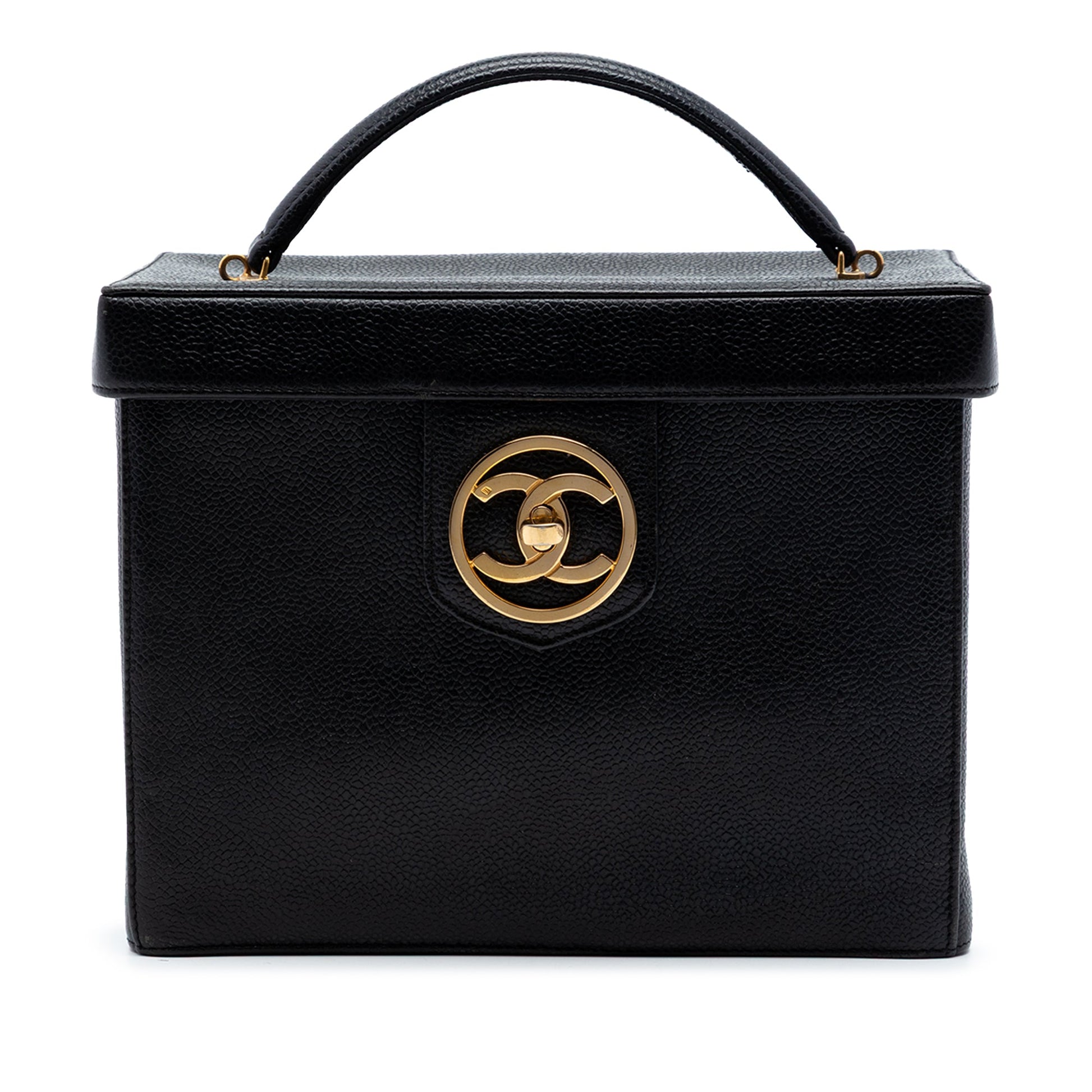Chanel CC Caviar Turnlock Vanity Bag