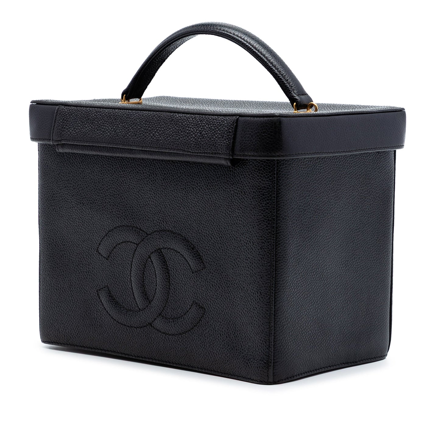 Chanel CC Caviar Turnlock Vanity Bag