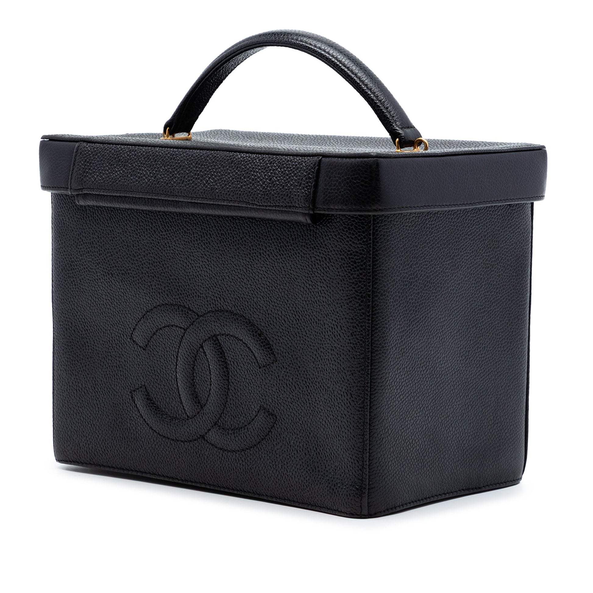 Chanel CC Caviar Turnlock Vanity Bag