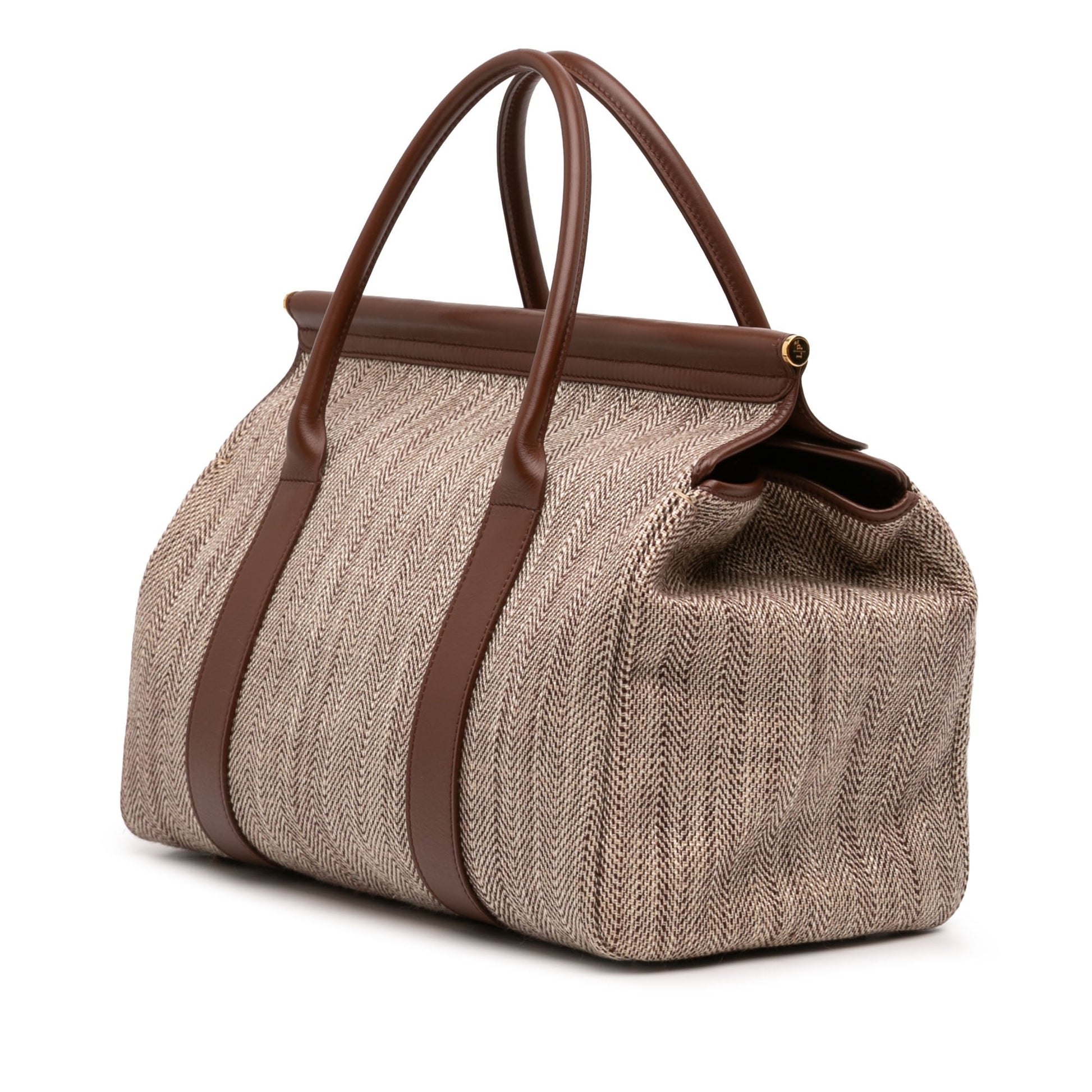 Loro Piana Toile Herringbone and Leather Loom L32