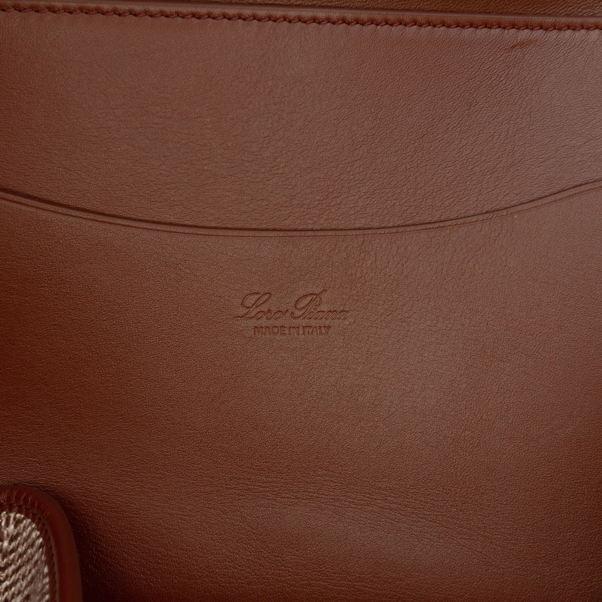Loro Piana Toile Herringbone and Leather Loom L32