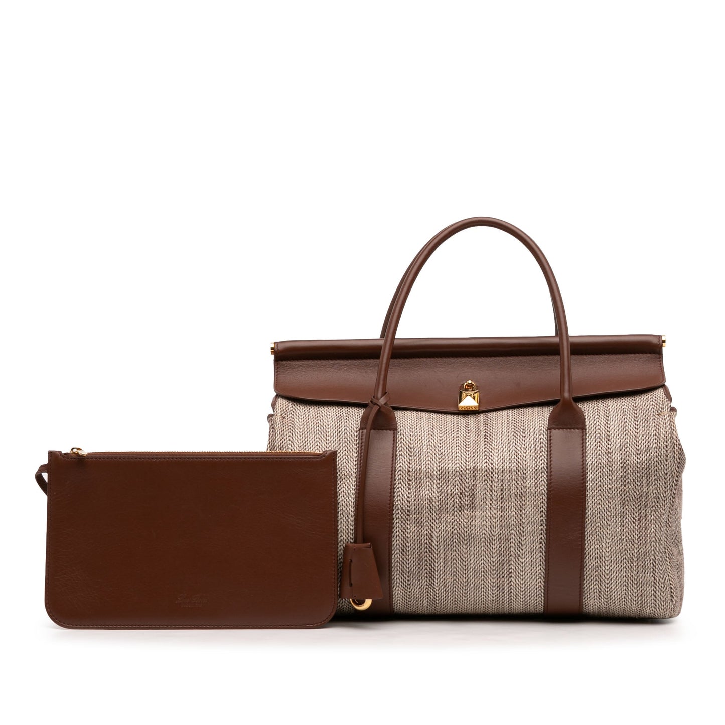 Loro Piana Toile Herringbone and Leather Loom L32