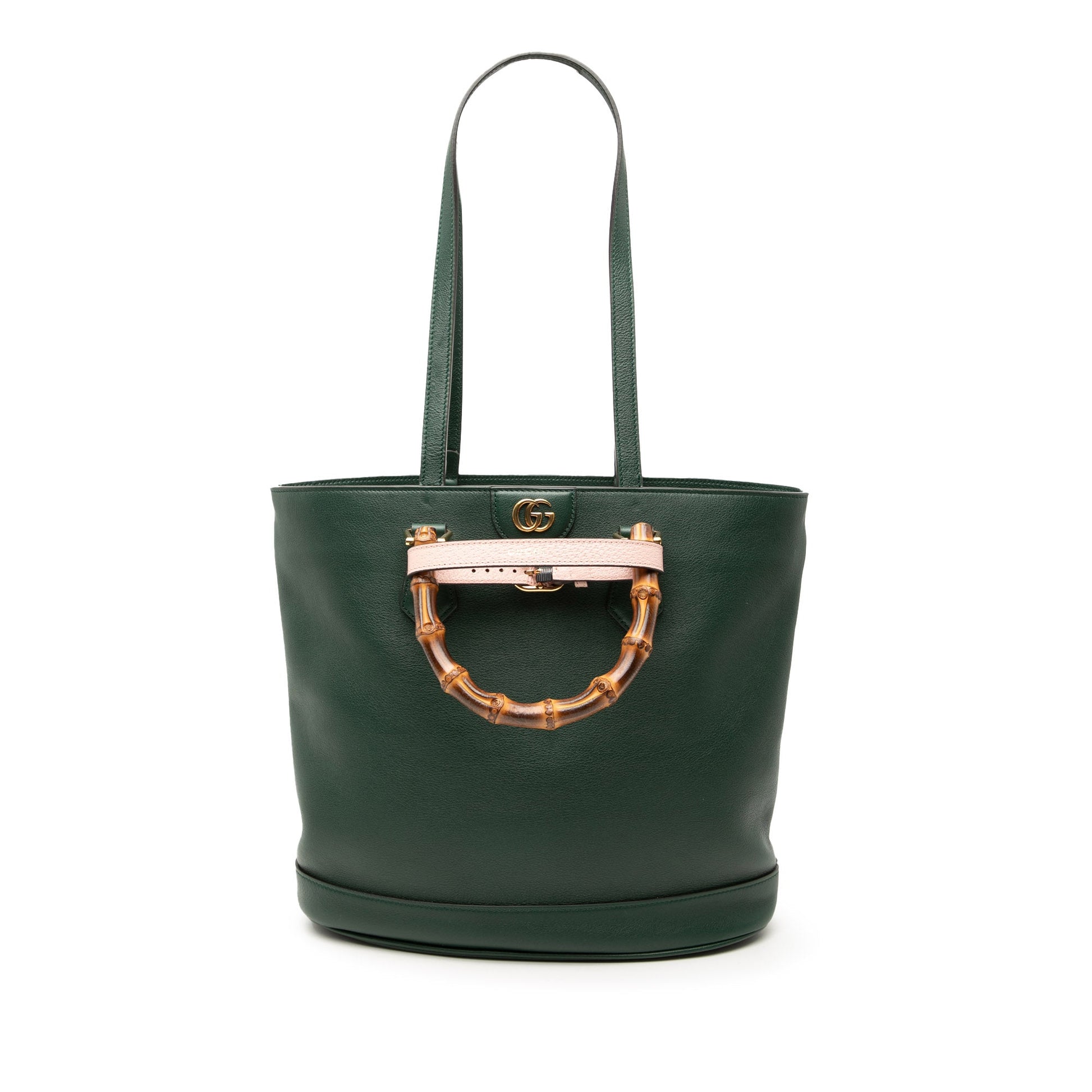Medium Calfskin Bamboo Diana Convertible Bucket Bag
