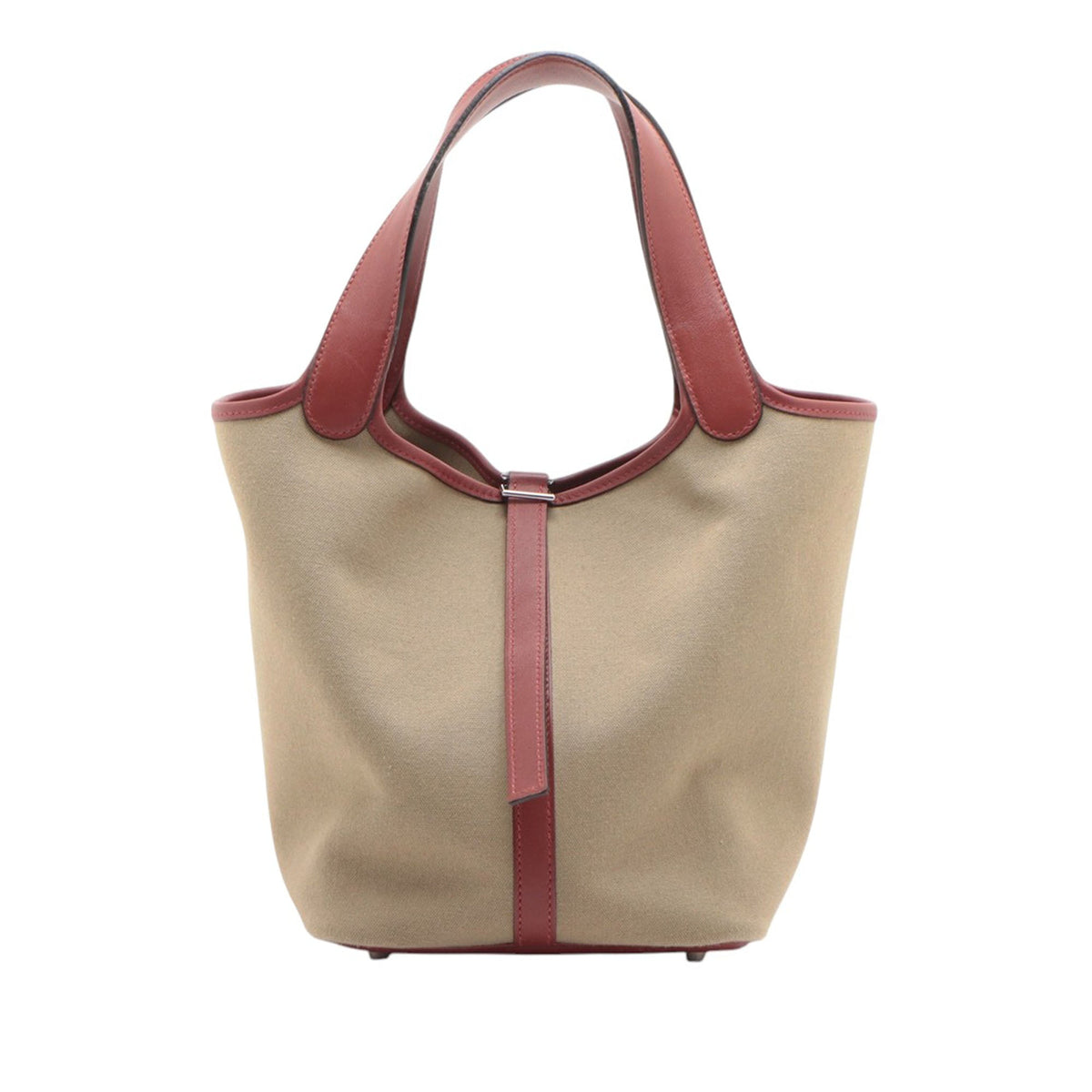 Hermès Toile and Swift Picotin 22 — Brown