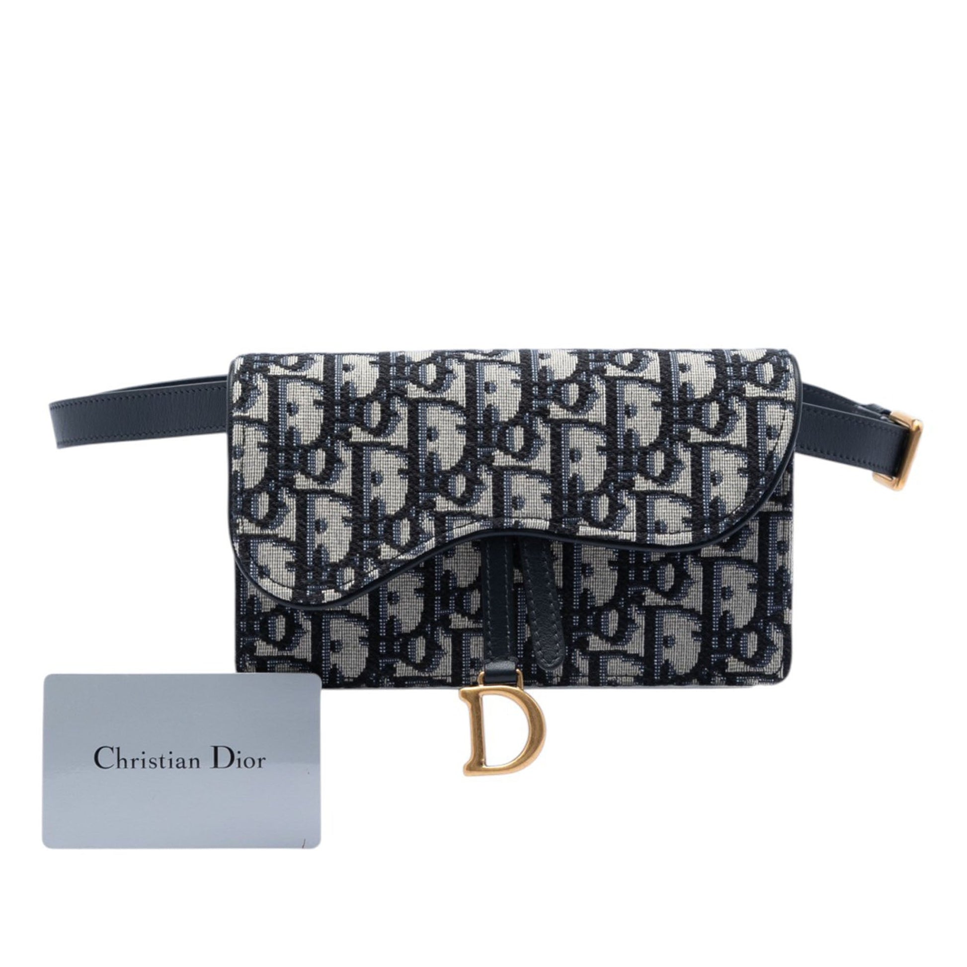 Dior Oblique Canvas Saddle Belt Bag
