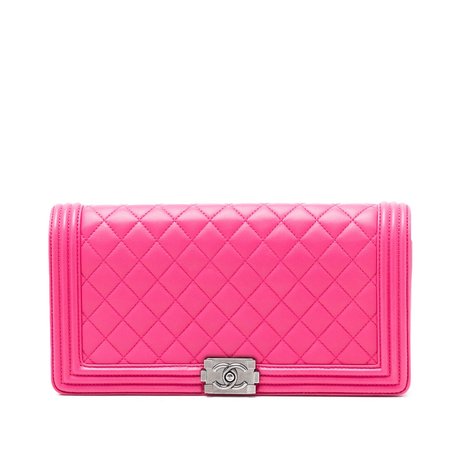 Chanel Quilted Lambskin Boy Flap Clutch