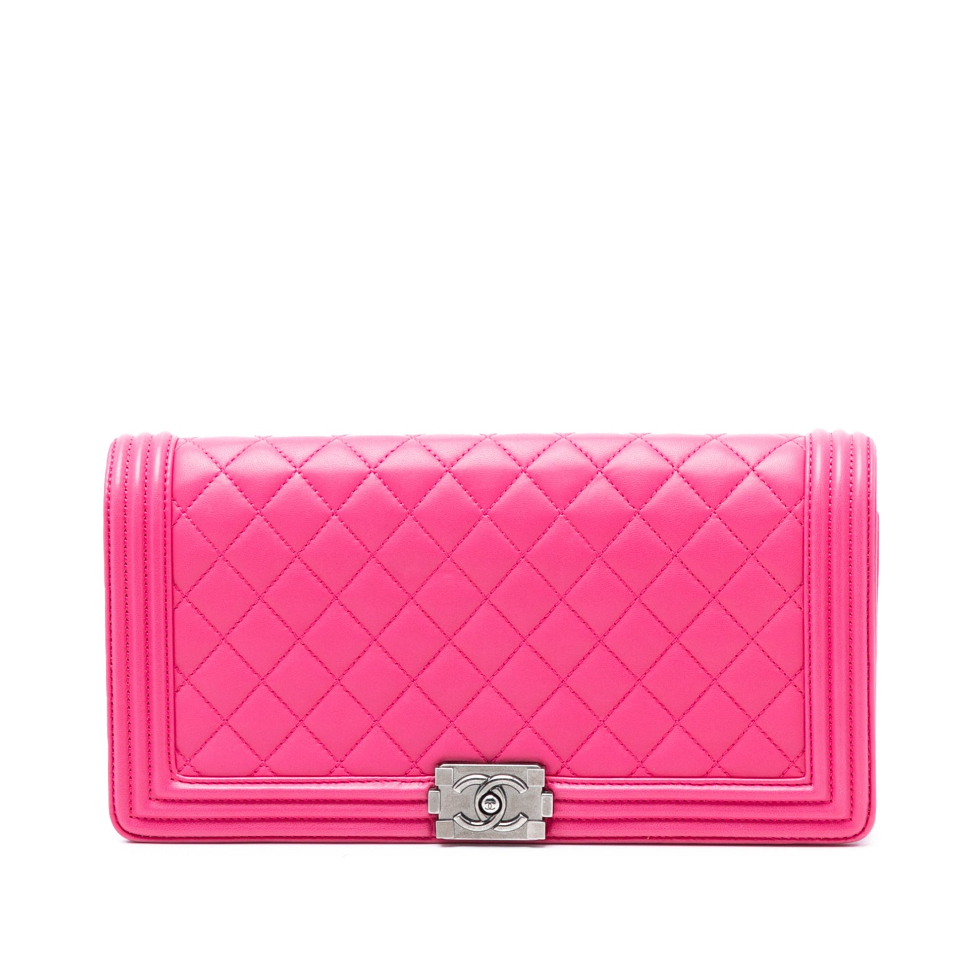 Chanel Quilted Lambskin Boy Flap Clutch