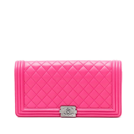 Chanel Quilted Lambskin Boy Flap Clutch