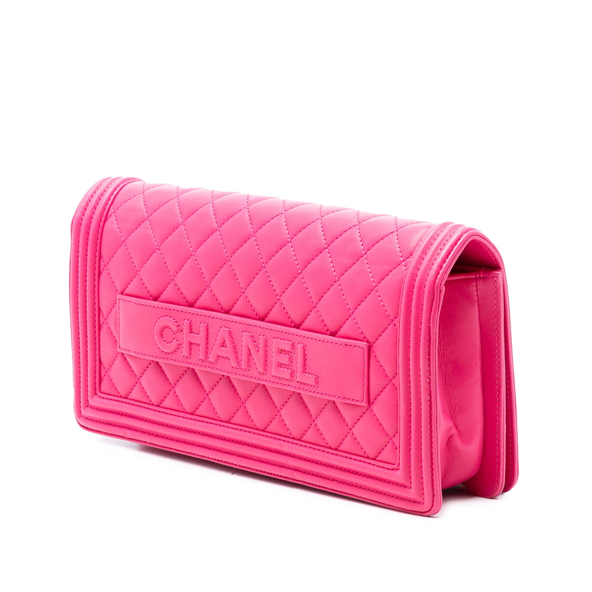 Chanel Quilted Lambskin Boy Flap Clutch