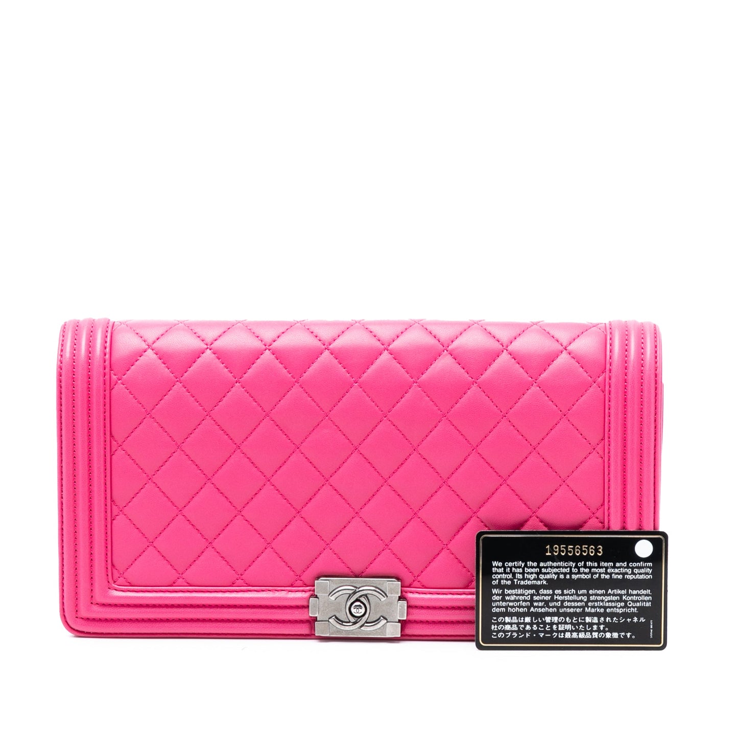 Chanel Quilted Lambskin Boy Flap Clutch