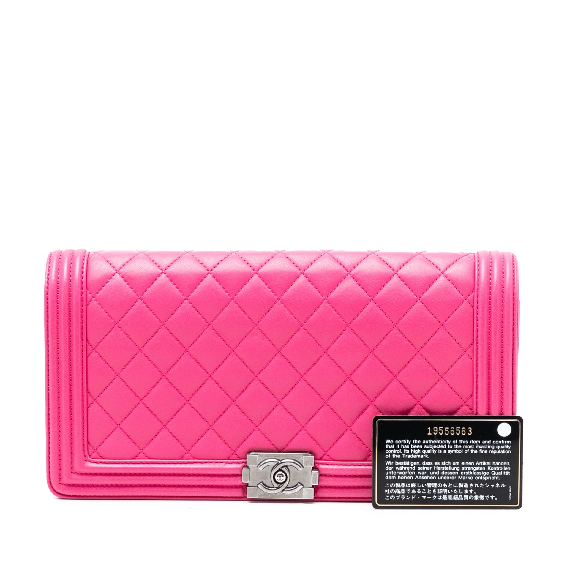 Chanel Quilted Lambskin Boy Flap Clutch